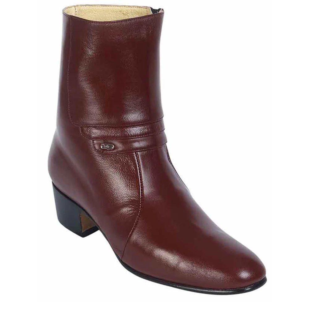 Innovation Mens Burgundy Leather‎ Side Zip Ankle Boots Square Toe MX 30 US 11